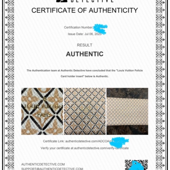 LV w/ COA By the Pool Watercolor Monogram Felicie Checkbook Insert - Has Tears - Picture 2 of 6